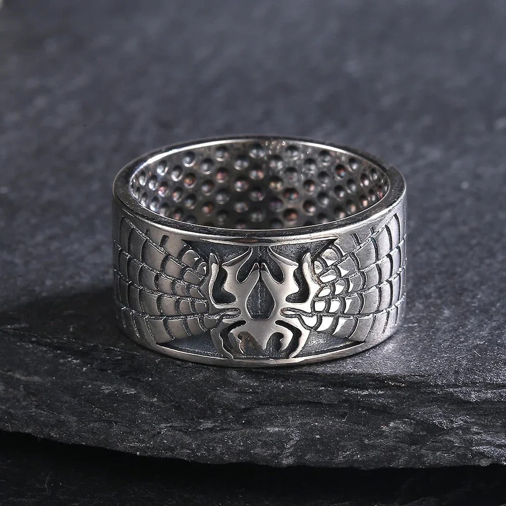 Vintage Engraved Spider Ring-Emali Jewelry
