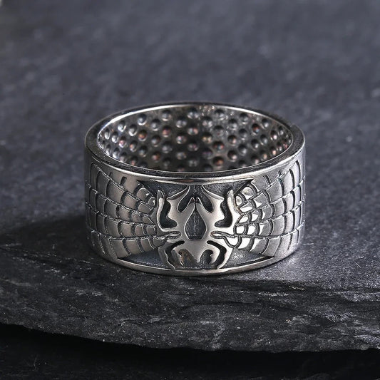 Vintage Engraved Spider Ring-Emali Jewelry