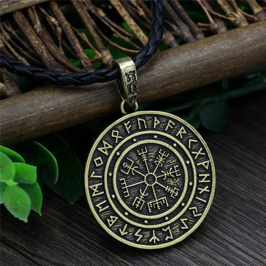 Runic Circle Viking Rune Necklace-Emali Jewelry